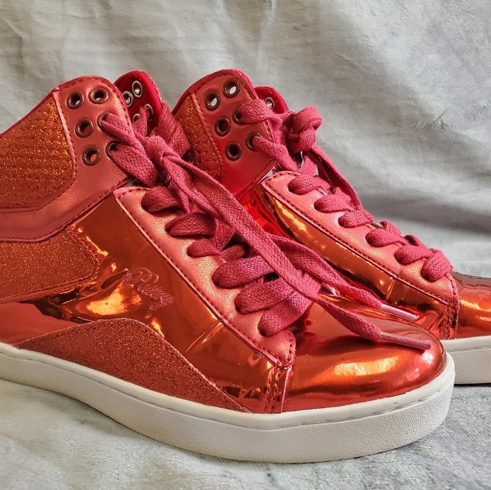 Pastry Pop Tart Glitter Adult Women's Sneaker in Red